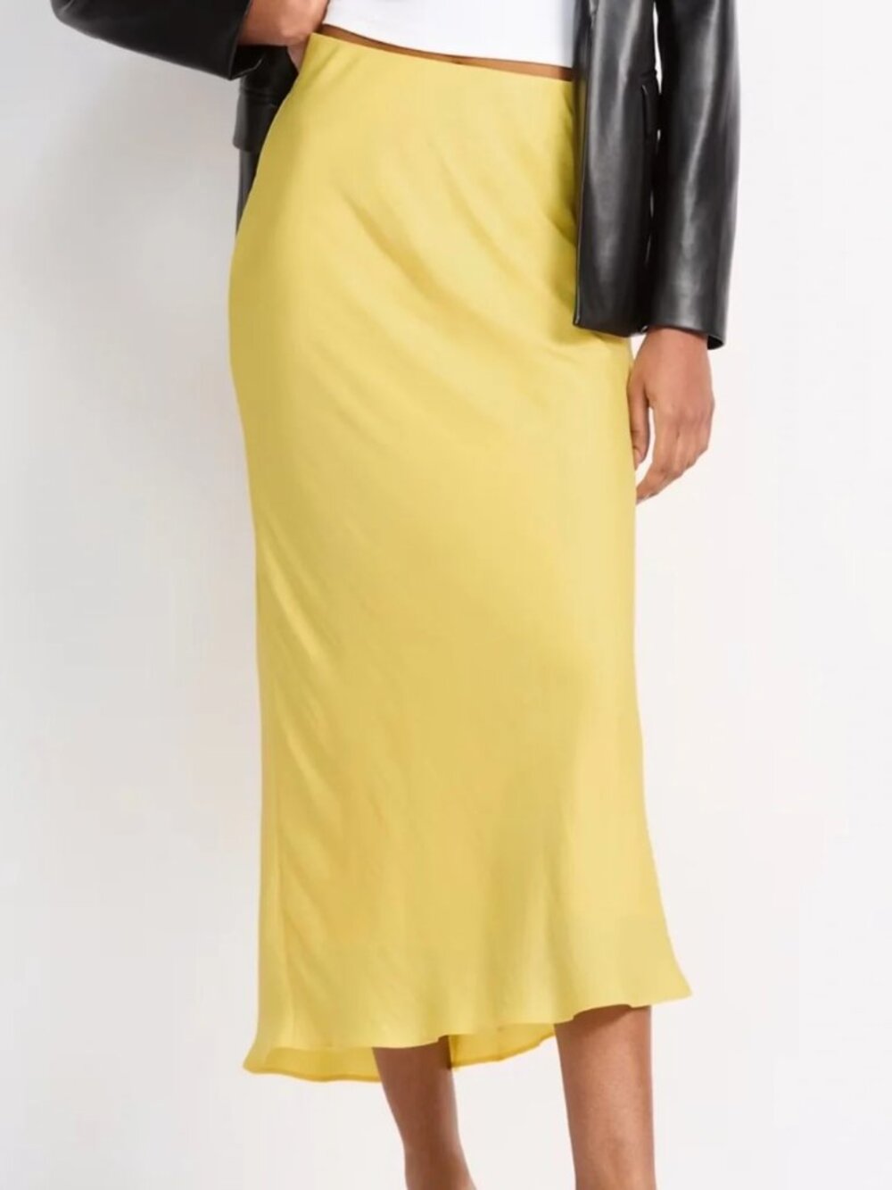 Z SUPPLY EUROPA MIDI SLIP SKIRT YELLOW
